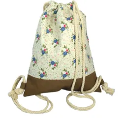 Freizeit-Büdel Flowers beige 701