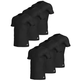 adidas Sportswear T-Shirt Active Core Cotton (6-tlg) unterziehshirt unterhemd kurzarm schwarz S (44/46)