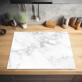 onlywow Herdabdeckplatte 77 x 59 cm Weiß