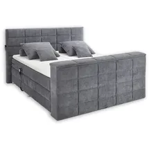 ed exciting design Boxspringbett DENVER 6 - motorisierte TV-Halterung bis 40 Zoll, grau