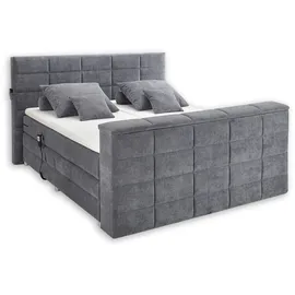 ed exciting design Boxspringbett DENVER 6 - motorisierte TV-Halterung bis 40 Zoll, grau
