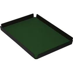 Stil Casa, Set 6 Tabletts pro Hotelzimmer, Innenraum aus Polyurethan gepaart, 23x17 cm, Farbe grün.