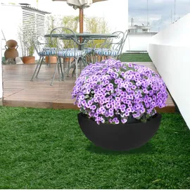 Spetebo Pflanzschale rund 39 x 39 x 10 cm Anthrazit