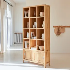 Tikamoon Bücherregal 100 x 215 x 35 cm Braun