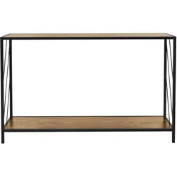 ML-Design Konsolentisch Wohnzimmertisch Flurtisch Eiche-Rustikal Dekor Braun 120x33,5x75cm