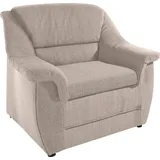 DOMO collection Sessel Lale Mikrofaser 98 x 88 x 93 cm Beige mit Rollen