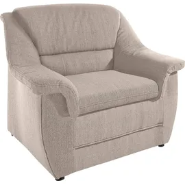DOMO collection Sessel Lale Mikrofaser 98 x 88 x 93 cm Beige mit Rollen