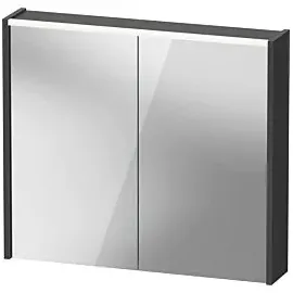 Duravit D-Code Spiegelschrank Verspiegelt DC7106049491000 800x700x148, Graphit Matt, Steckdose E, LED Beleuchtung