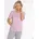 Classic Basics Kurzarmshirt CLASSIC BASICS Damen 40 rosa ecru rosé bedruckt 100 Baumwolle bedruckt gemustert Rundhals Shirts