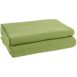Zoeppritz Soft-Fleece Decke 180 x 220 cm green