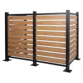 MCW Mülltonnen-Zaun MCW-K57 206 x 130 x 110 cm hellbraun