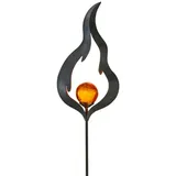STAR TRADING Solar-Erdspießleuchte Melilla Flamme mit LED