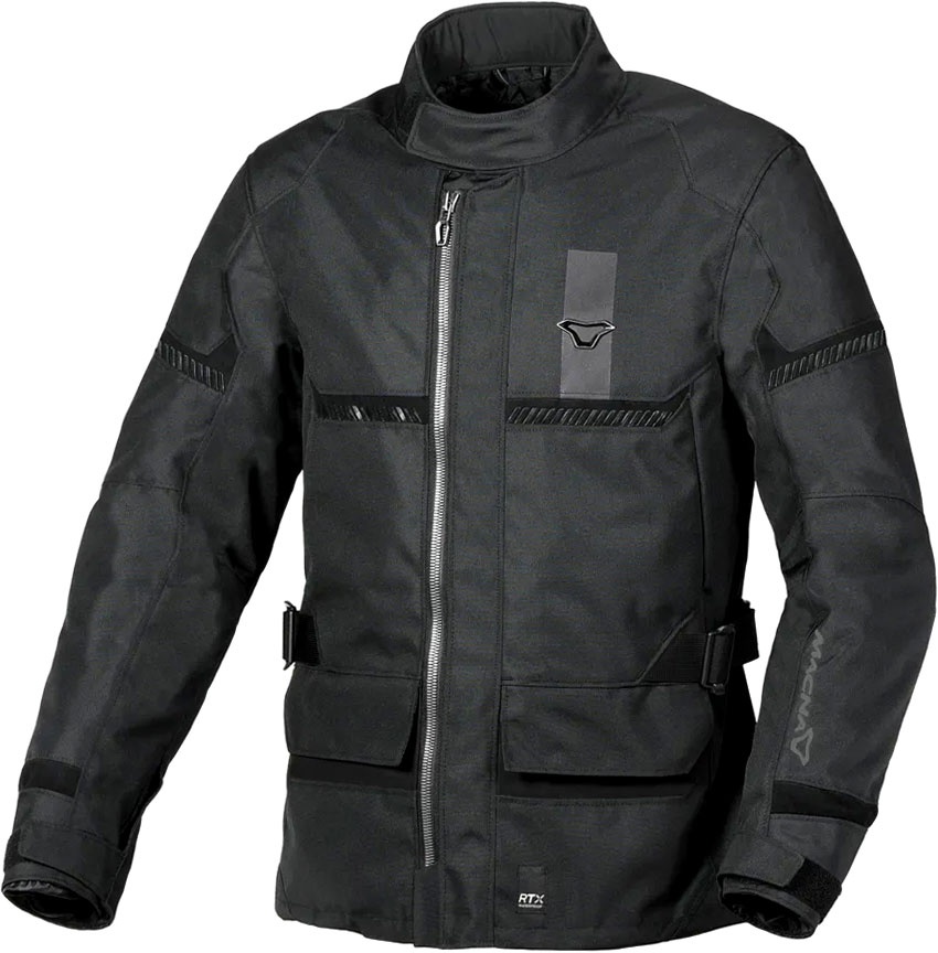 Macna Signal, veste textile imperméable - Noir - L