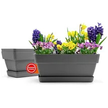 BigDean Blumenkasten 39 x 17 x 39 cm Anthrazit