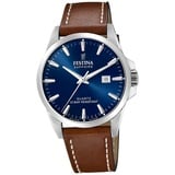 Festina Herrenuhr Leder braun Festina Swiss Made Armbanduhr D2UF20025/3 - Braun