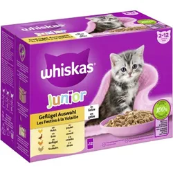 Whiskas Multipack Junior Geflügel Auswahl in Gelee 12 x 85g