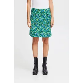 ICHI Bleistiftrock Damen Floral Blau/Grün/Mehrfarbig XL