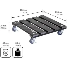 wagner® design yourself Pflanzenroller WPC 29 x 29 x 7,5 cm