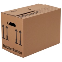 BB-Verpackungen 25 x Bücherkarton Profi aus recycelter Pappe (sehr stabil 2-wellig, doppelter Boden, Aktenkartons, Umzugskarton)