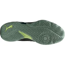 Puma Solarstrike 4 Hallenschuhe Unisex black/green terrain/fizzy light/light moss 37