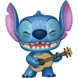 Pop Lilo & Stitch Stitch with Ukulele Diamond Glitter Vinyl Figure - Entertainment Earth Exclusive