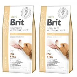 Brit gf Veterinärdiät für Hunde Hepatisch 2x12kg