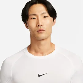 Nike Pro Dri-Fit Tight kurzarm Fitnessshirt Herren T-Shirt, weiß - white/black XXL