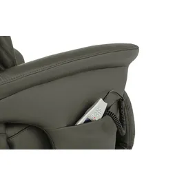 HIMOLLA Sessel 7418 Leder 81 x 111 x 95 cm Grau elektrisch mit Massagefunktion
