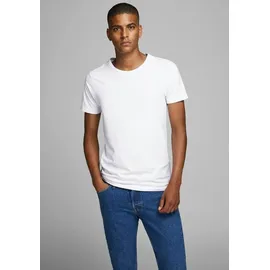 JACK & JONES Herren Rundhals T-Shirt Basic Weiß XS