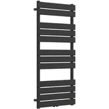 neu.haus Handtuchheizkörper Voss 600 x 1200 mm 703 W schwarz Mittelventil