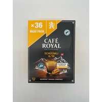 36 Kapseln Cafe Royal für Nespresso SCHÜÜMLI 4,70€/100gr.