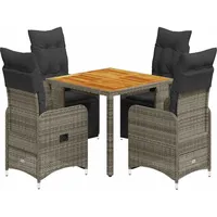 vidaXL Garten-Bistro-Set 5-tlg. Grau