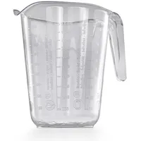 DanDiBo Ambiente Messbecher 1l Kunststoff Transparent Messkanne Füllvolumen 1