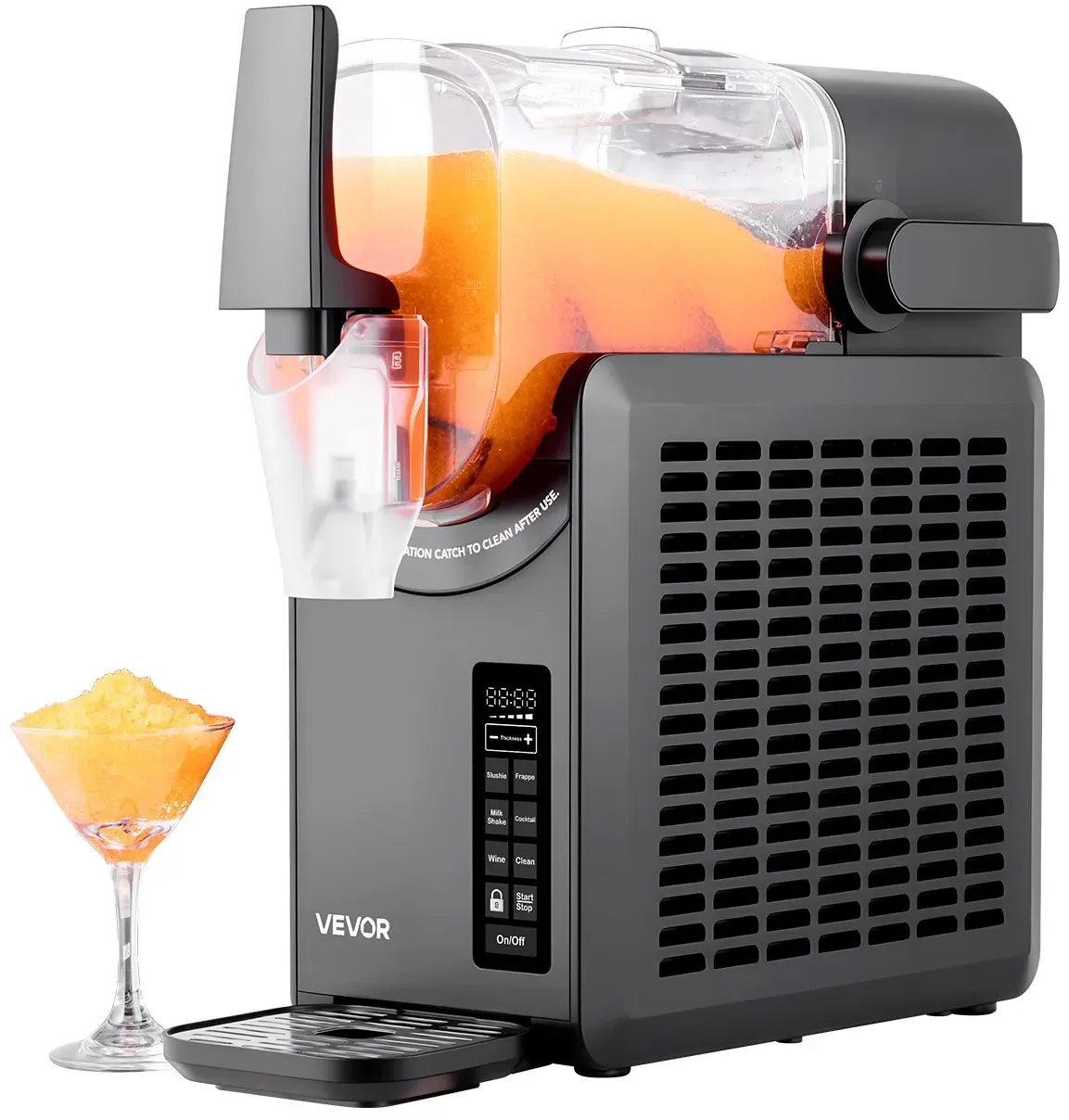 VEVOR Slusheis Maschine Slushgerät Slushy Machine 2.5 L, Frozen Drink Maker mit 5 voreingestellten Programmen, Margarita-Maschine mit Selbstreinigung, Frozen Margaritas, Frappés, Milchshake