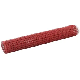 vidaXL Drahtzaun 1000 x 100 cm Rot/Stahl