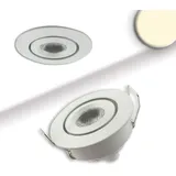 ISOLED LED Einbauleuchte MiniAMP weiß, 3W, 12V DC, warmweiß, dimmbar, 100cm Kabel