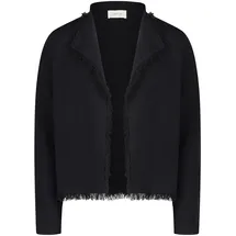Cartoon Strickjacke mit Fransen Schwarz 34
