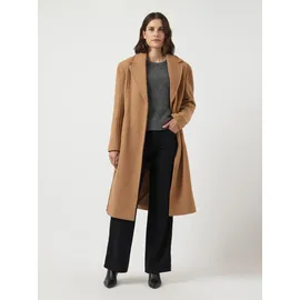 Y.A.S Langmantel "YASKALI WOOL BLEND COAT S. NOOS", Damen, Gr. 38, braun (tobacco braun), Web, Obermaterial: 70% Polyester, 30% Wolle, unifarben, regular fit knielang, Mäntel