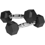 rebel electro Gusseisenhanteln gummiert HEX 2x2 kg schwarz