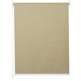 MCW Rollo MCW-D52, Fensterrollo Seitenzugrollo Jalousie, Sonnenschutz Verdunkelung blickdicht 90x230cm ~ beige