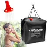 Nazalus-sale Campingdusche – 40 L Solarduschtasche – Tragbare Solarheizung – Duschtasche – Abnehmbarer Schlauch – Solardusche, Wandern, Klettern