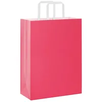 VidaXL Papiertragetaschen 250 Stk. mit Henkeln Rosa 26x12x35 cm