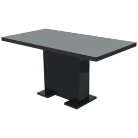vidaXL Ausziehtisch 80 x 75 x 80 cm hochglänzend schwarz