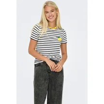 Only Onlheart Life S/S Tee JRS Noos Gelb/Weiß XL