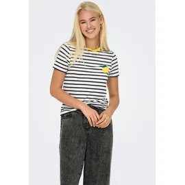 Only Onlheart Life S/S Tee JRS Noos Gelb/Weiß XL