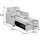 MCW Schlafsessel MCW-L90 Cord 200 x 100 x 70 cm Grau mit Schlaffunktion