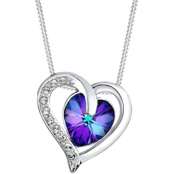 Elli Elli Halskette Herz Luxus Kristalle 925 Silber Ketten   Damen