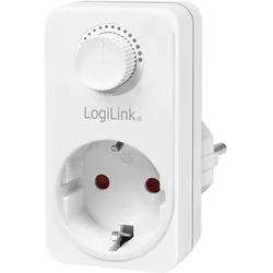 LogiLink Steckdosenadapter mit Dimmer in Weiß