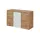 Möbel Kraft Kommode 120 x 80 x 40 cm Holzfarben / Weiß