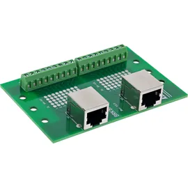 InLine Terminalblock 2x RJ45 Buchse, gerade, für Hutschiene
